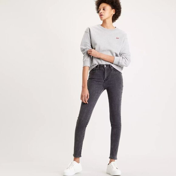 Levi’s 721 High Rise Skinny Jeans Soft Black Size 29 - Picture 1 of 12